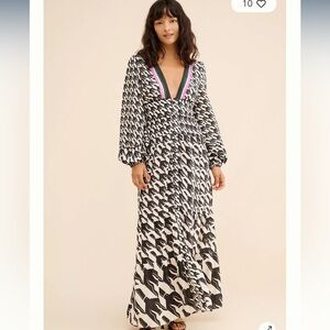 FARM Rio Long Sleeve Printed Maxi Dress